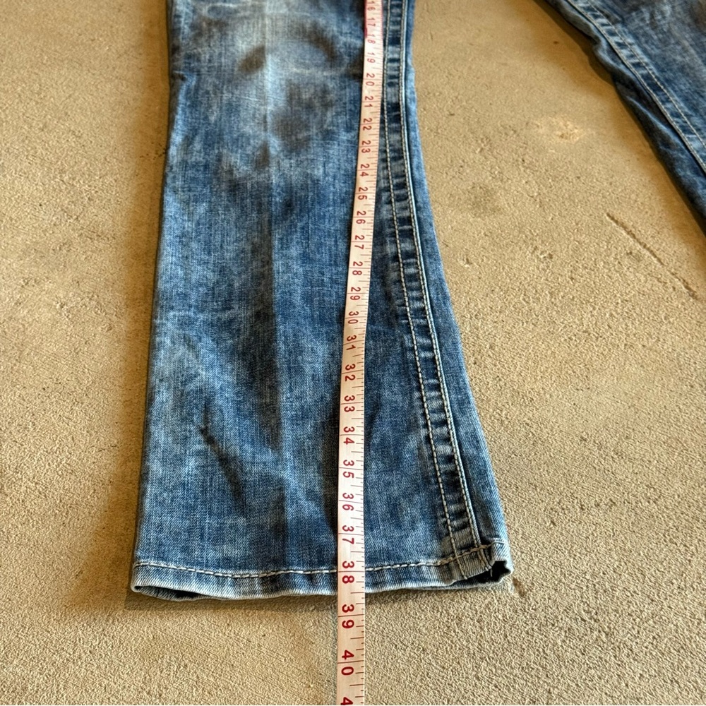BKE Blue Straight Leg Jeans with Distressed Look - Picture 6 of 11